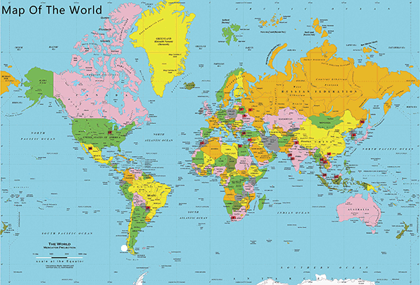 World map for the countries where we shipped the machines of-strapping clip-and buckle