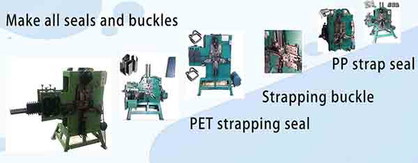 Strapping buckle making machine