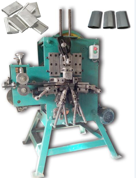 Packing clip and PP-strapping clip-machine