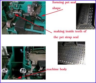 5/8' (16mm) tırtıklı klips için PET çemberleme tırtıklı klips makinesi 200