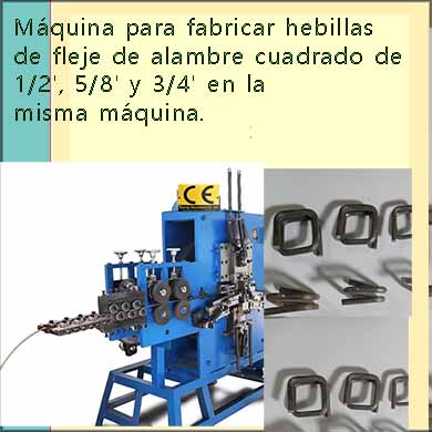 Máquina para fabricar hebillas de fleje