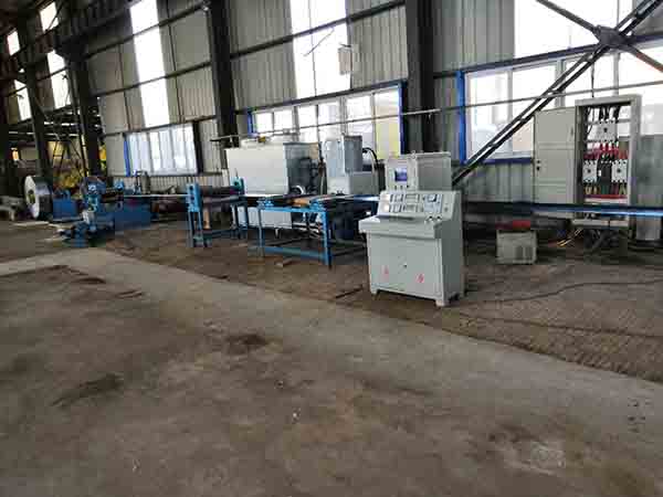 Steel strapping tempering production line